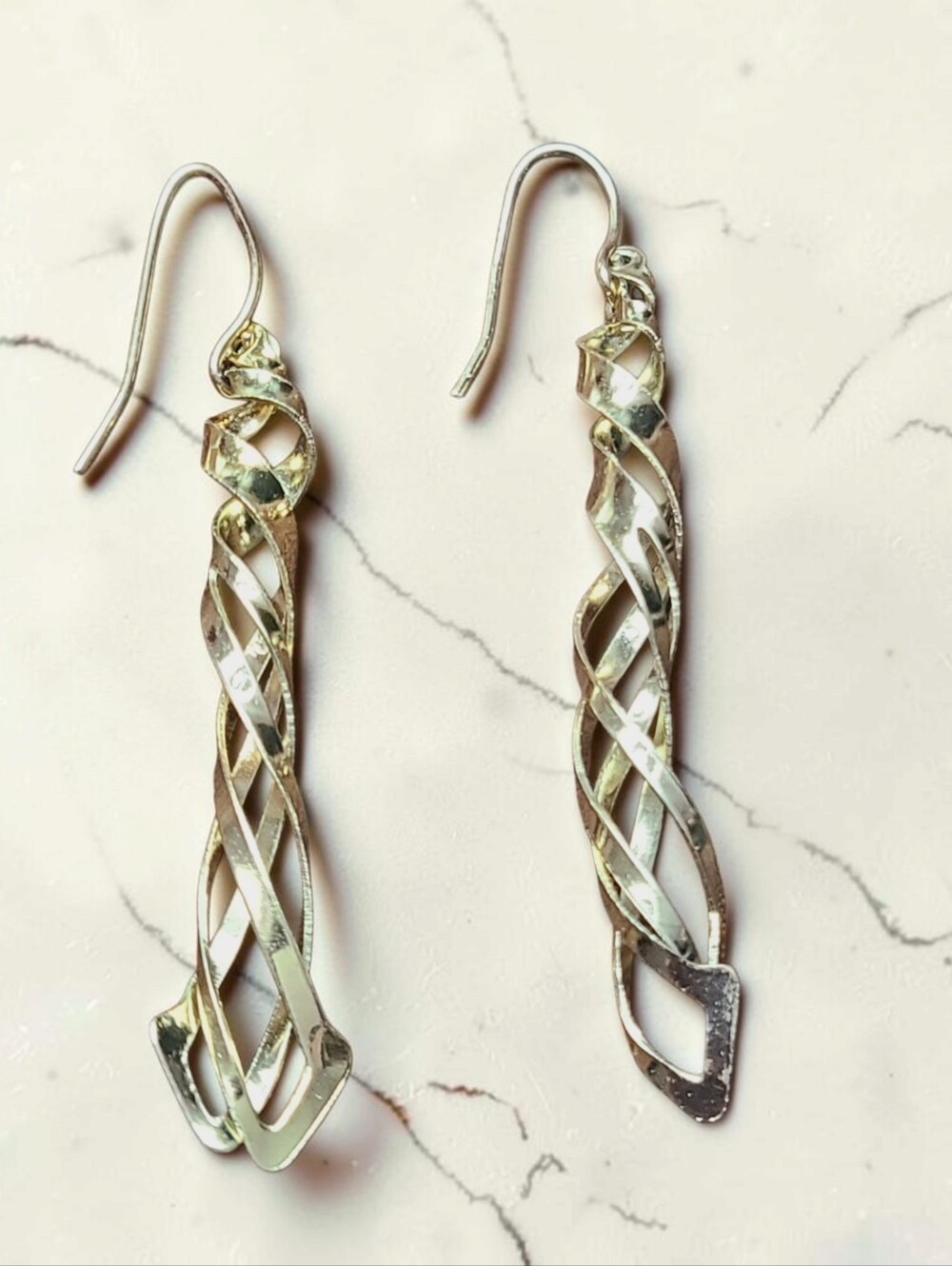 Gold-Tone Twisted Drop Earrings
